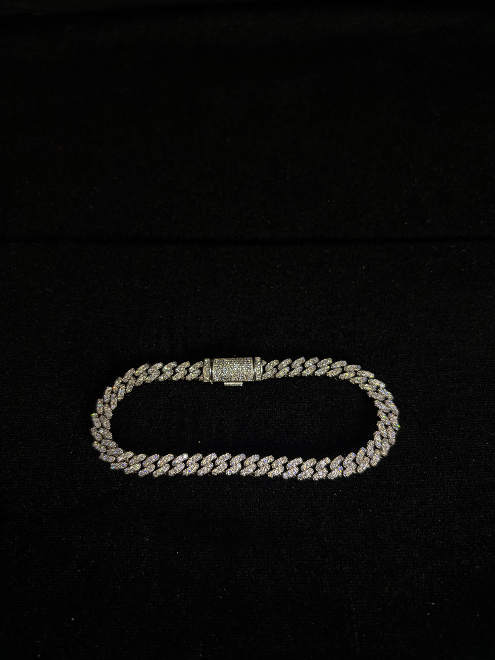 Moissanite Cuban Bracelet | 6 mm · Sterling Silver — photo 1