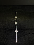Three-Clover Tennis Bracelet — Silver — product photo 3