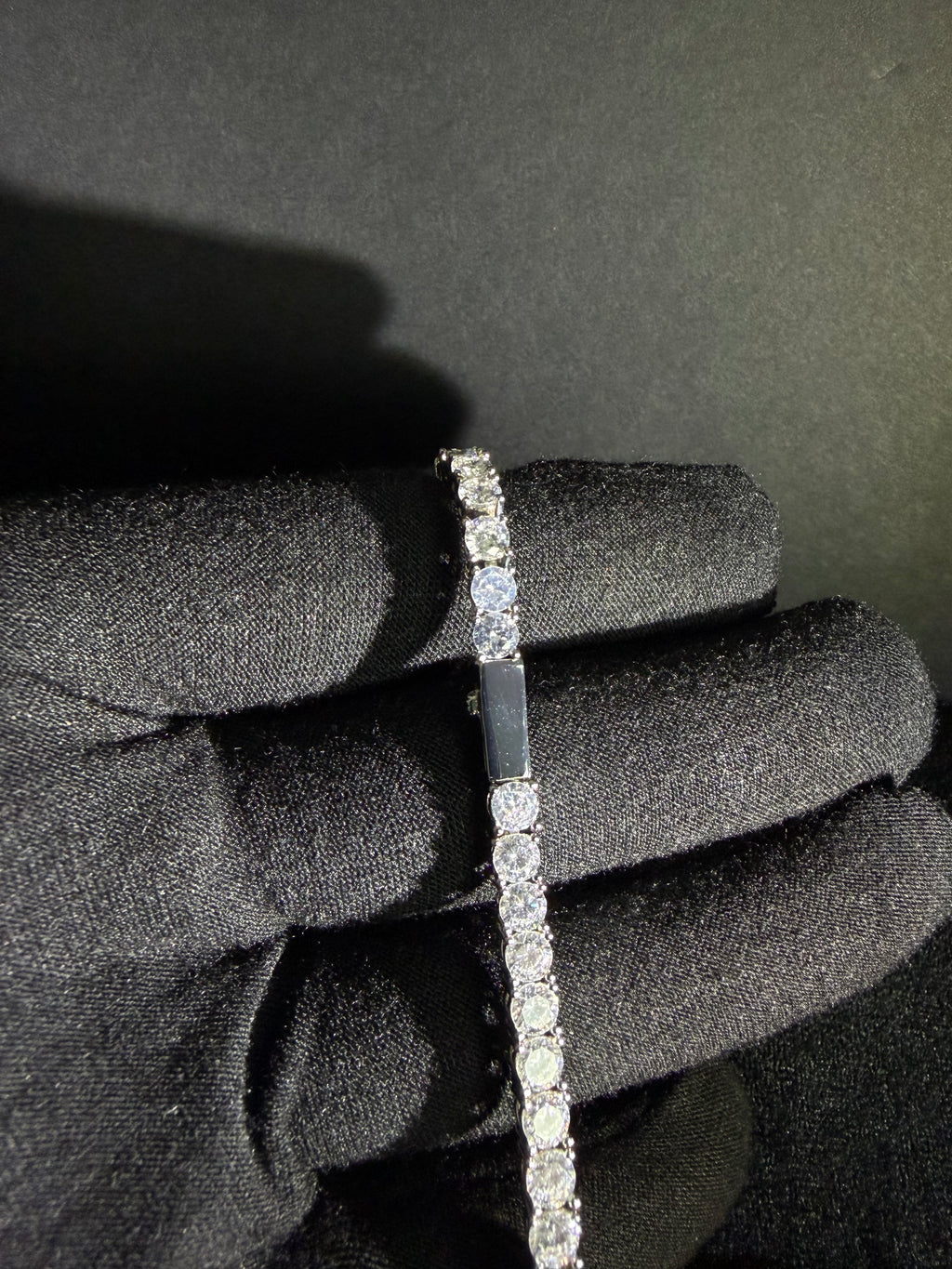 Three-Clover Tennis Bracelet — Silver — product photo 4