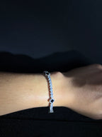 Black Clover Tennis Bracelet — Silver — product photo 2