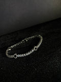 Black Clover Tennis Bracelet — Silver — product photo 1