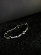Black Clover Tennis Bracelet — Silver — product photo 1