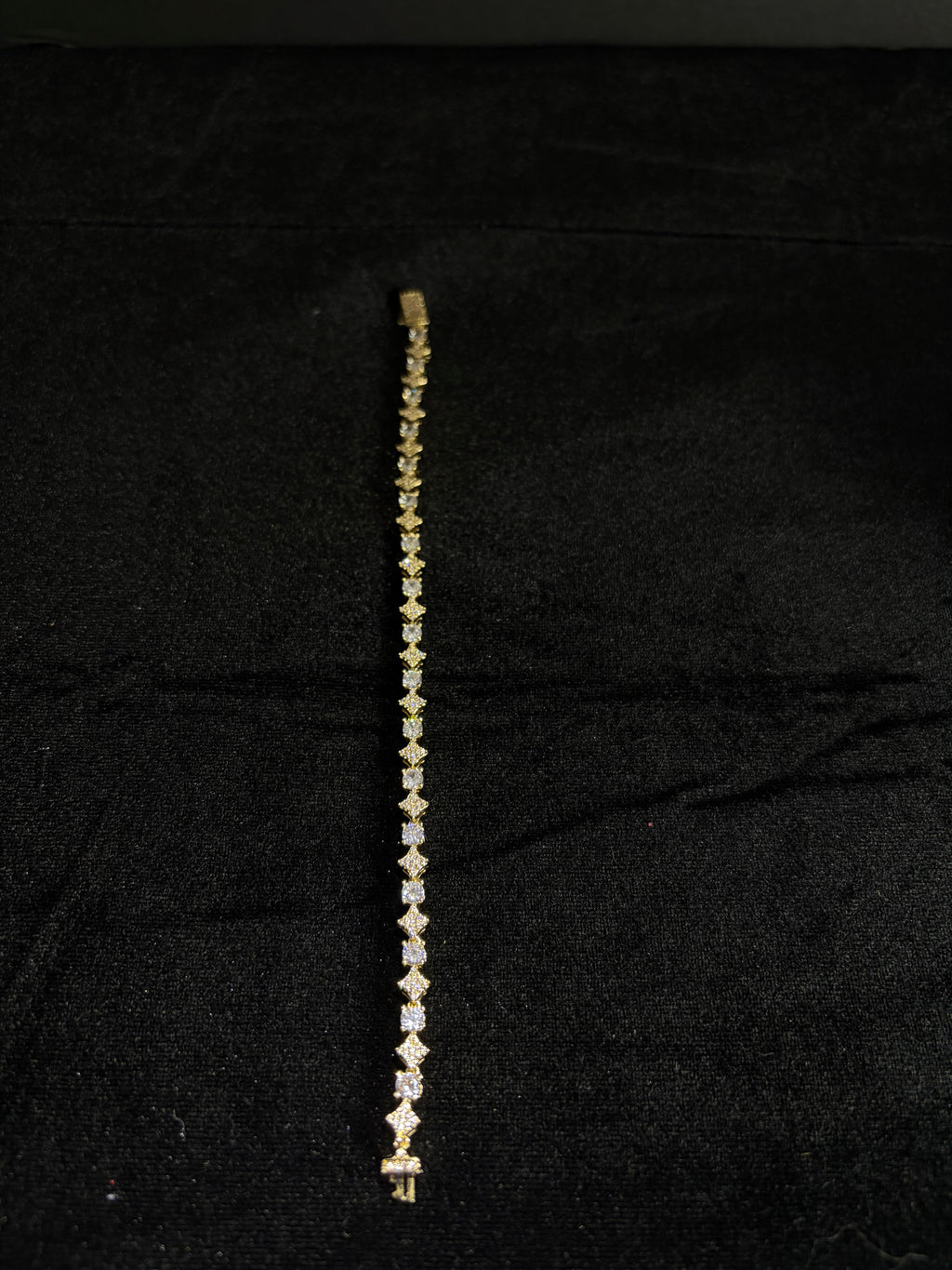 Mosaic Tennis Bracelet — Gold — product photo 3