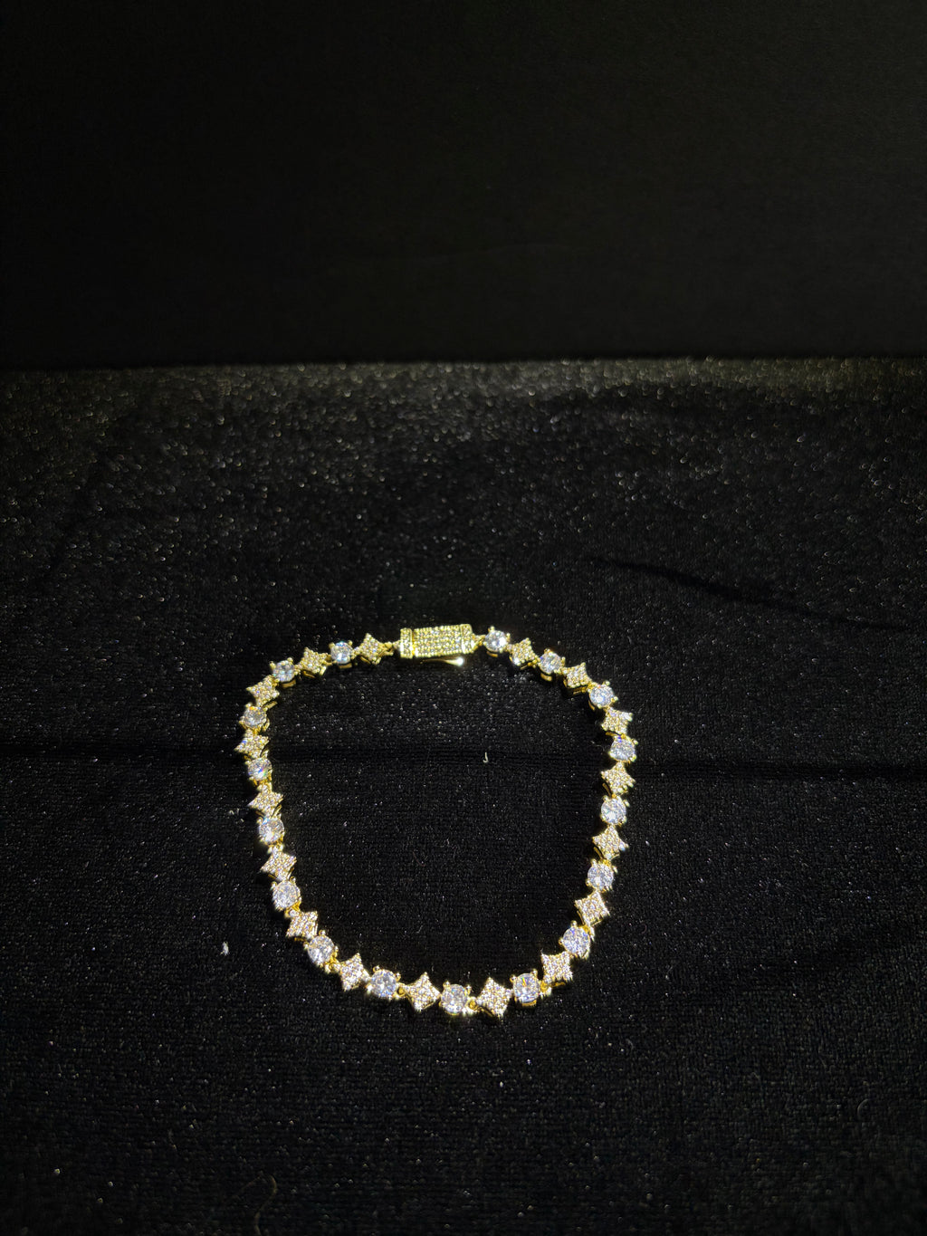 Mosaic Tennis Bracelet — Gold — product photo 1