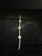 Three-Clover Tennis Bracelet — Gold — product photo 3