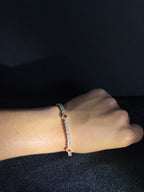 Red Clover Tennis Bracelet — Gold — product photo 2