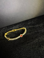Red Clover Tennis Bracelet — Gold — product photo 1