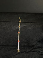 Red Clover Tennis Bracelet — Gold — product photo 3