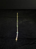 Green Clover Tennis Bracelet — Gold — product photo 3