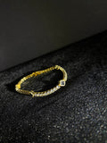 Black Clover Tennis Bracelet — Gold — product photo 1