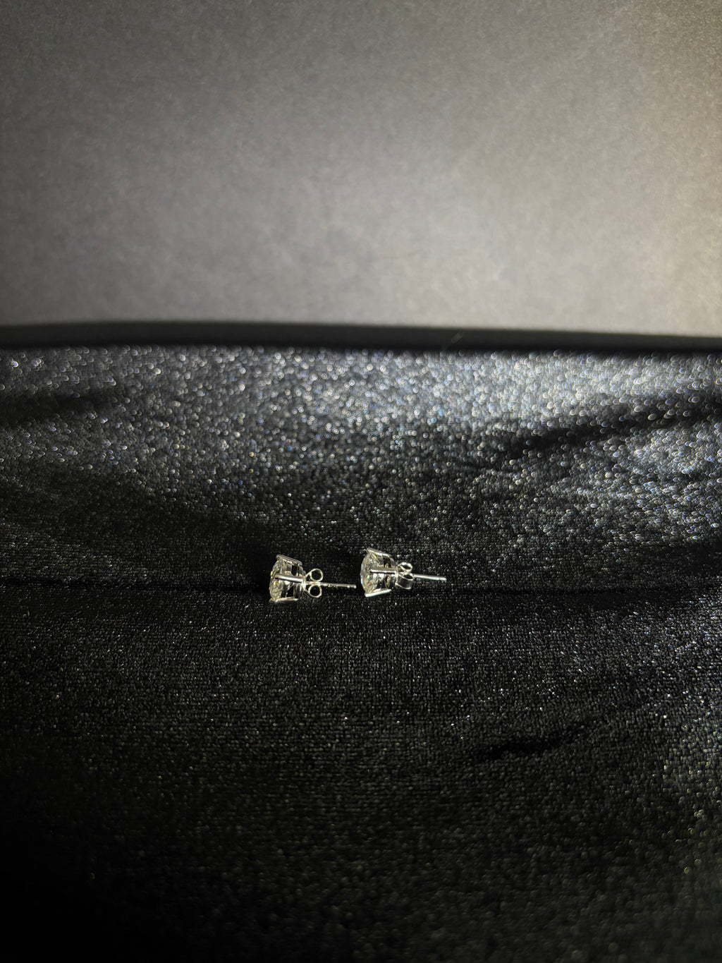 Round Moissanite Studs | 8 mm · Sterling Silver — view 3