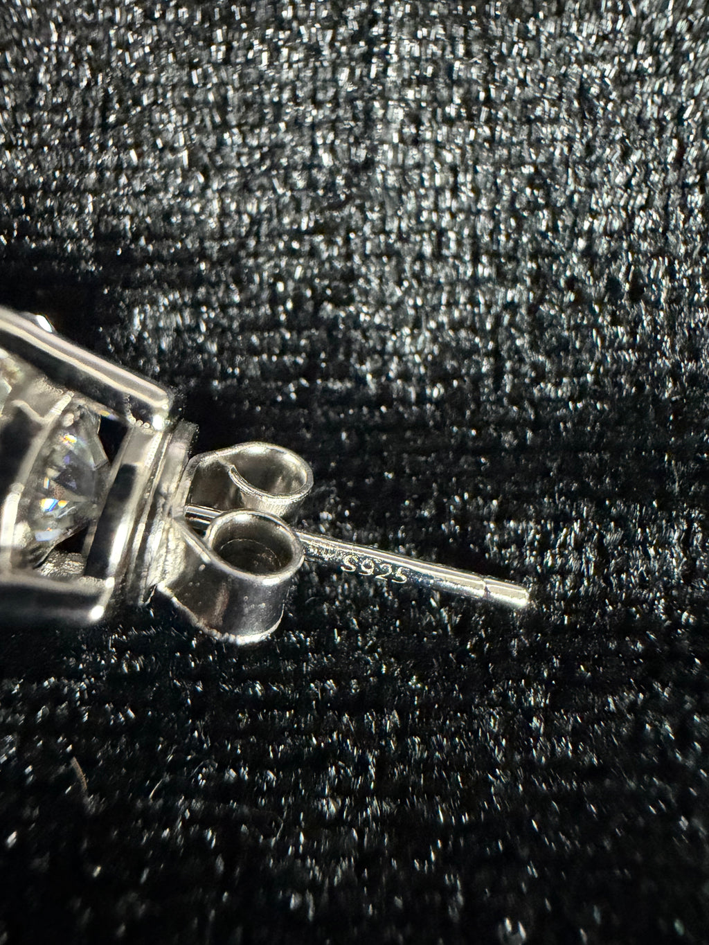 Round Moissanite Studs | 8 mm · Sterling Silver — view 4