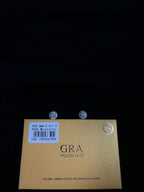 Silver halo moissanite studs — view 6