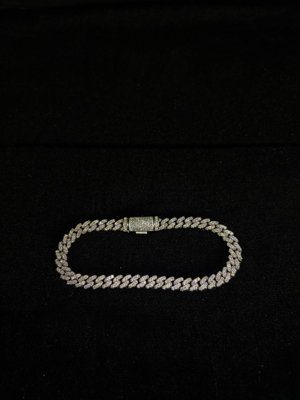 Moissanite Cuban Bracelet | 6 mm · Sterling Silver — photo 1