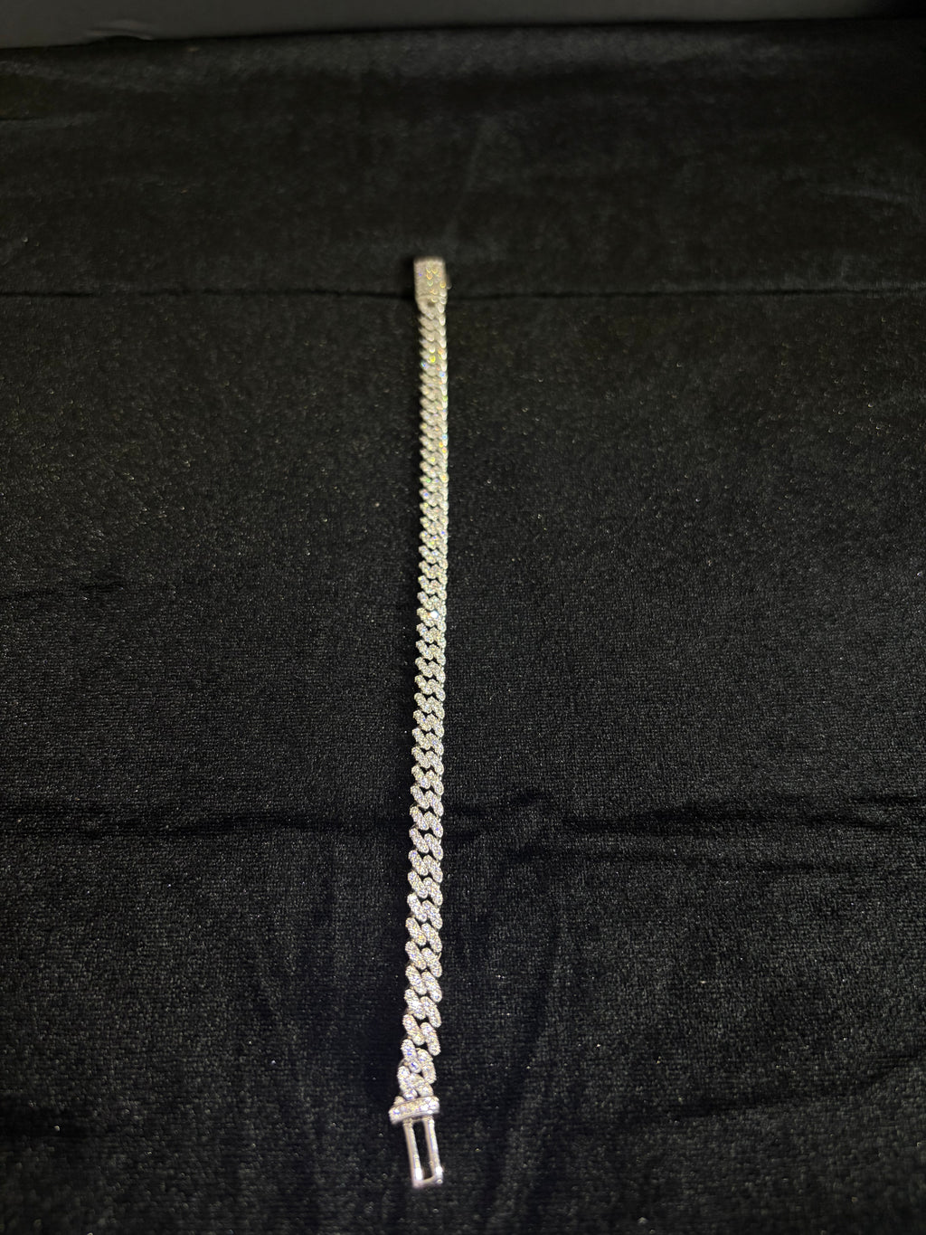 Moissanite Cuban Bracelet | 6 mm · Sterling Silver — photo 3