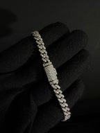 Moissanite Cuban Bracelet | 6 mm · Sterling Silver — photo 4