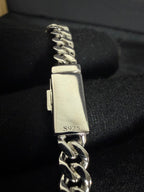 Moissanite Cuban Bracelet | 6 mm · Sterling Silver — photo 5