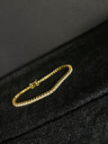 Moissanite Tennis Bracelet | 3 mm · Gold — photo 1