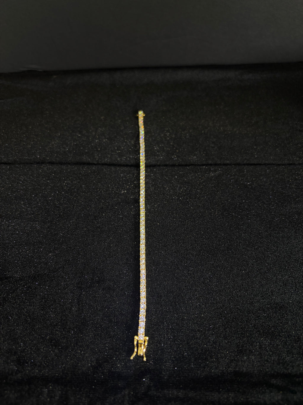 Moissanite Tennis Bracelet | 3 mm · Gold — photo 3