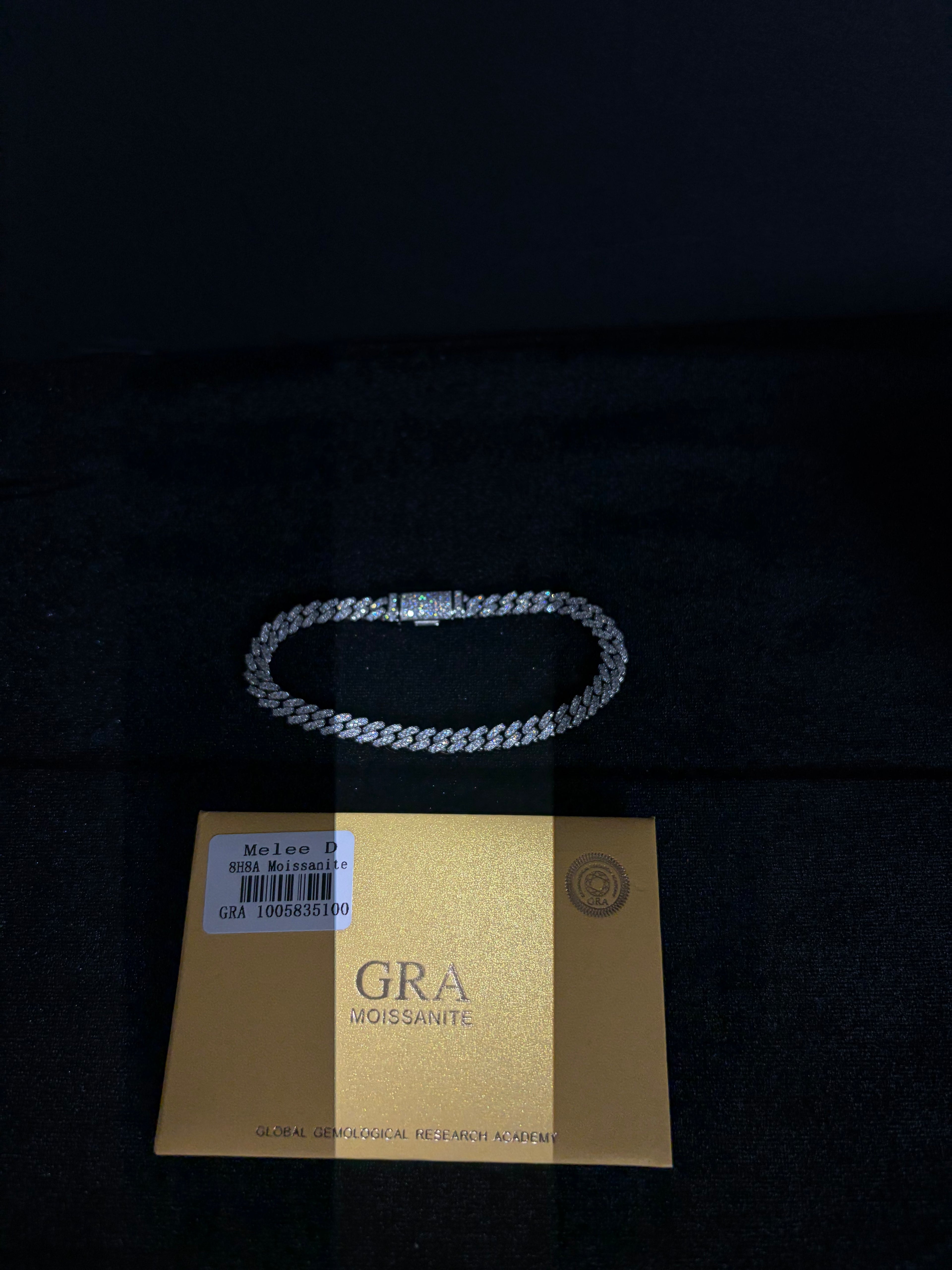 Moissanite Cuban Bracelet | 6 mm · Sterling Silver — photo 7