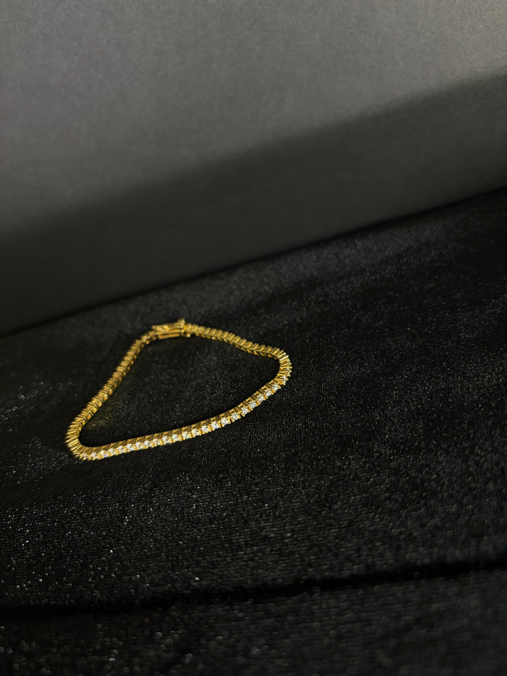 Moissanite Tennis Bracelet | 2 mm · Gold — photo 1