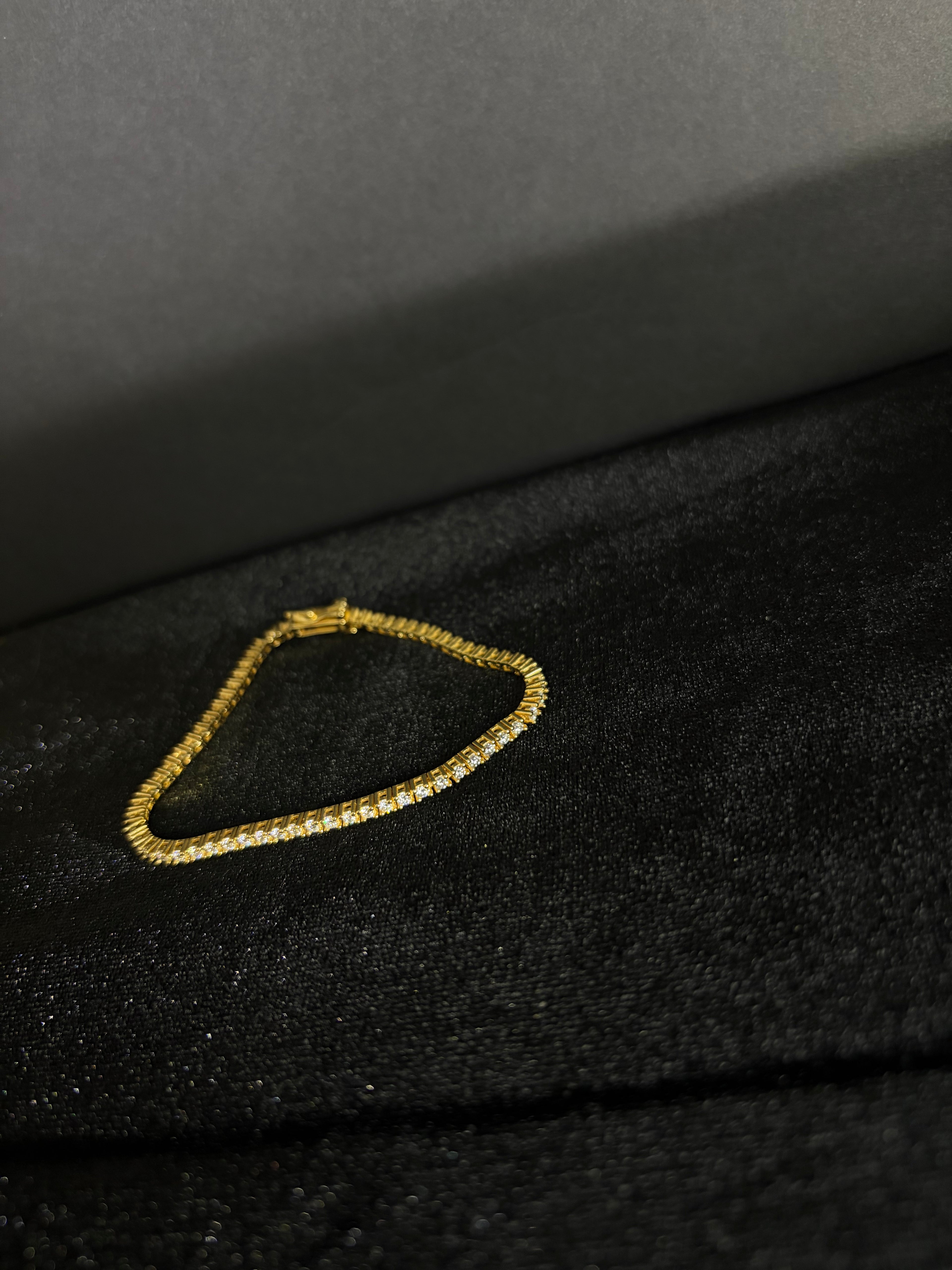 Moissanite Tennis Bracelet | 2 mm · Gold — photo 1