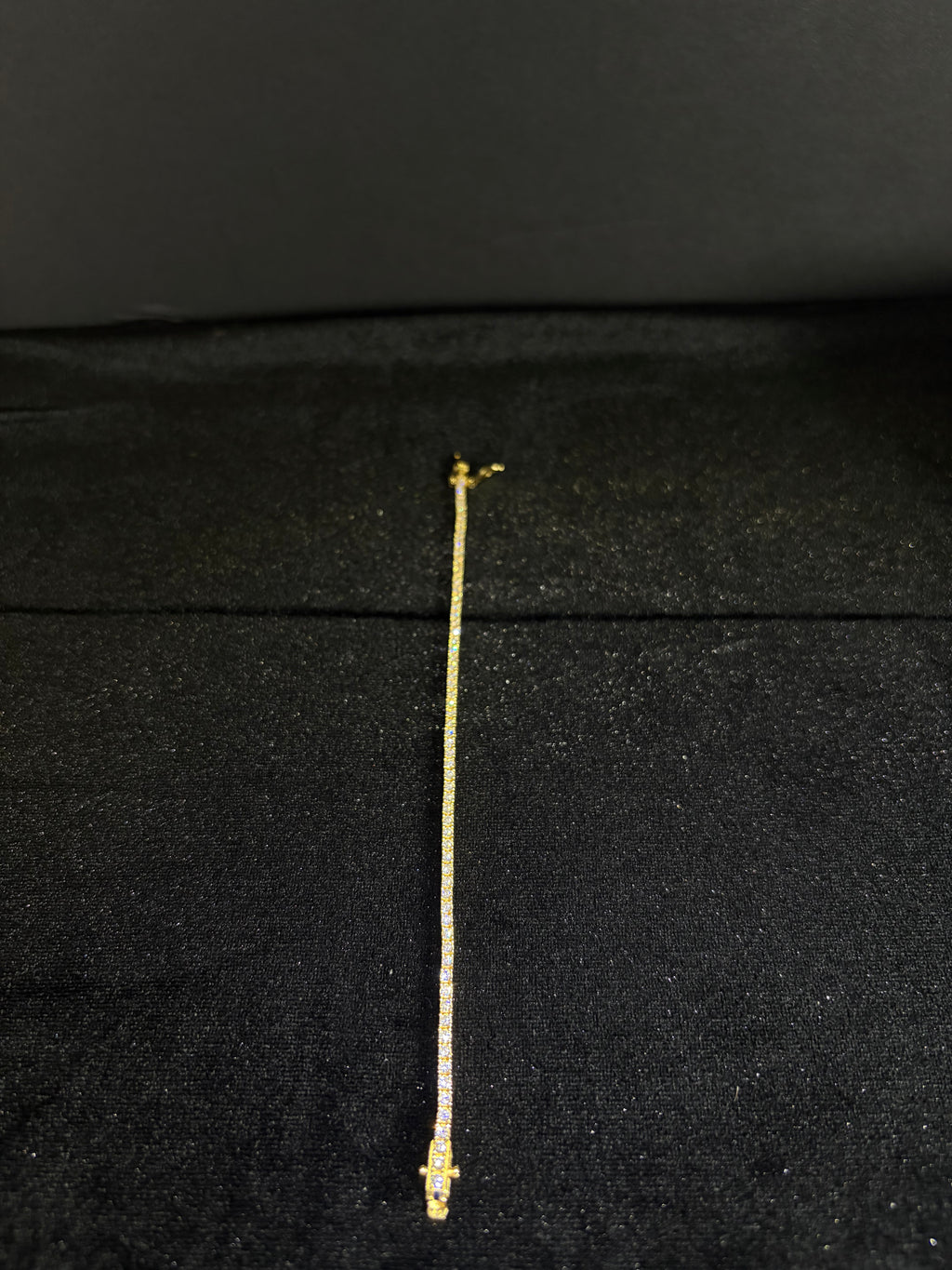 Moissanite Tennis Bracelet | 2 mm · Gold — photo 3