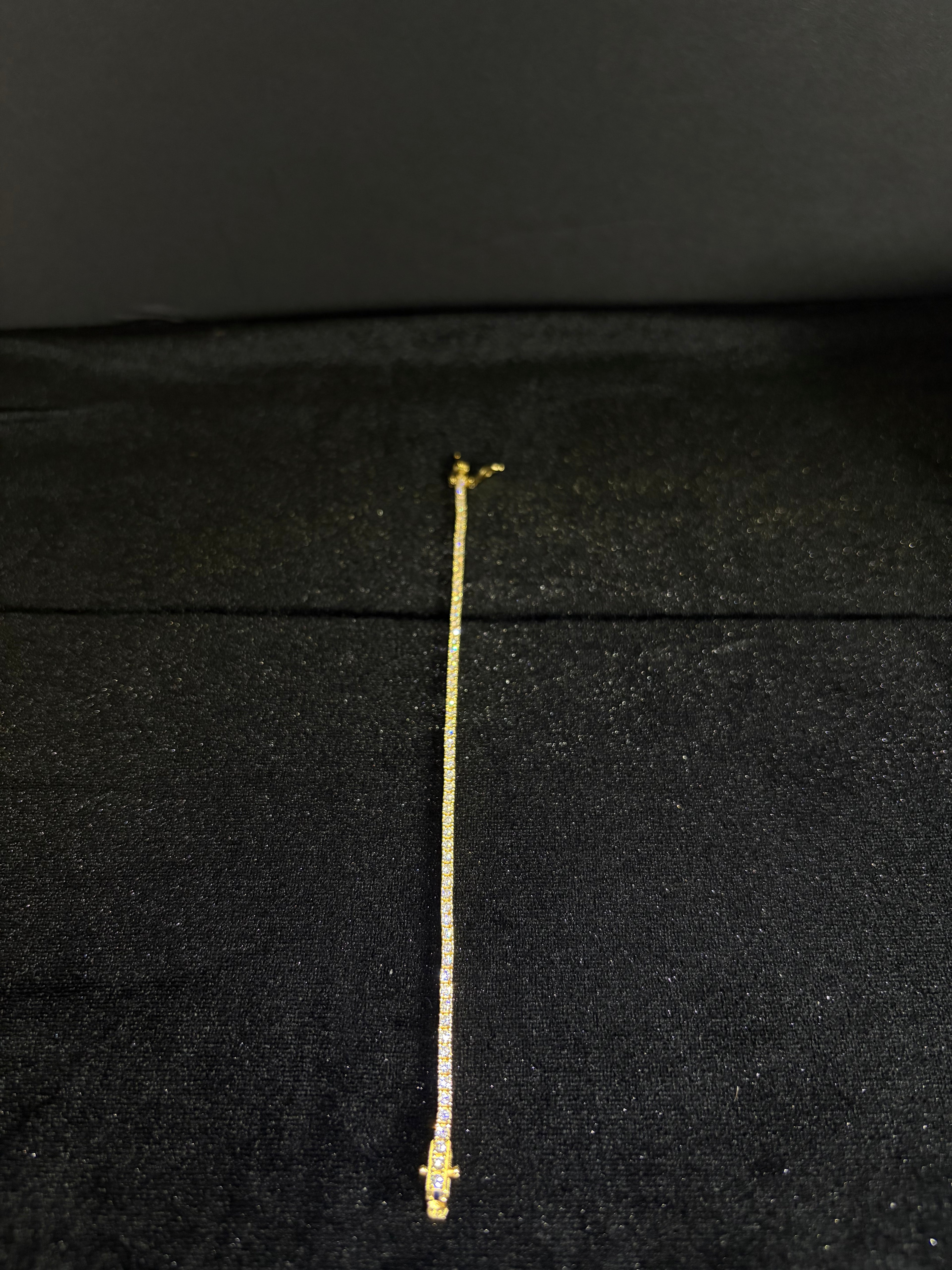 Moissanite Tennis Bracelet | 2 mm · Gold — photo 3