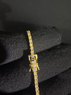 Moissanite Tennis Bracelet | 2 mm · Gold — photo 4