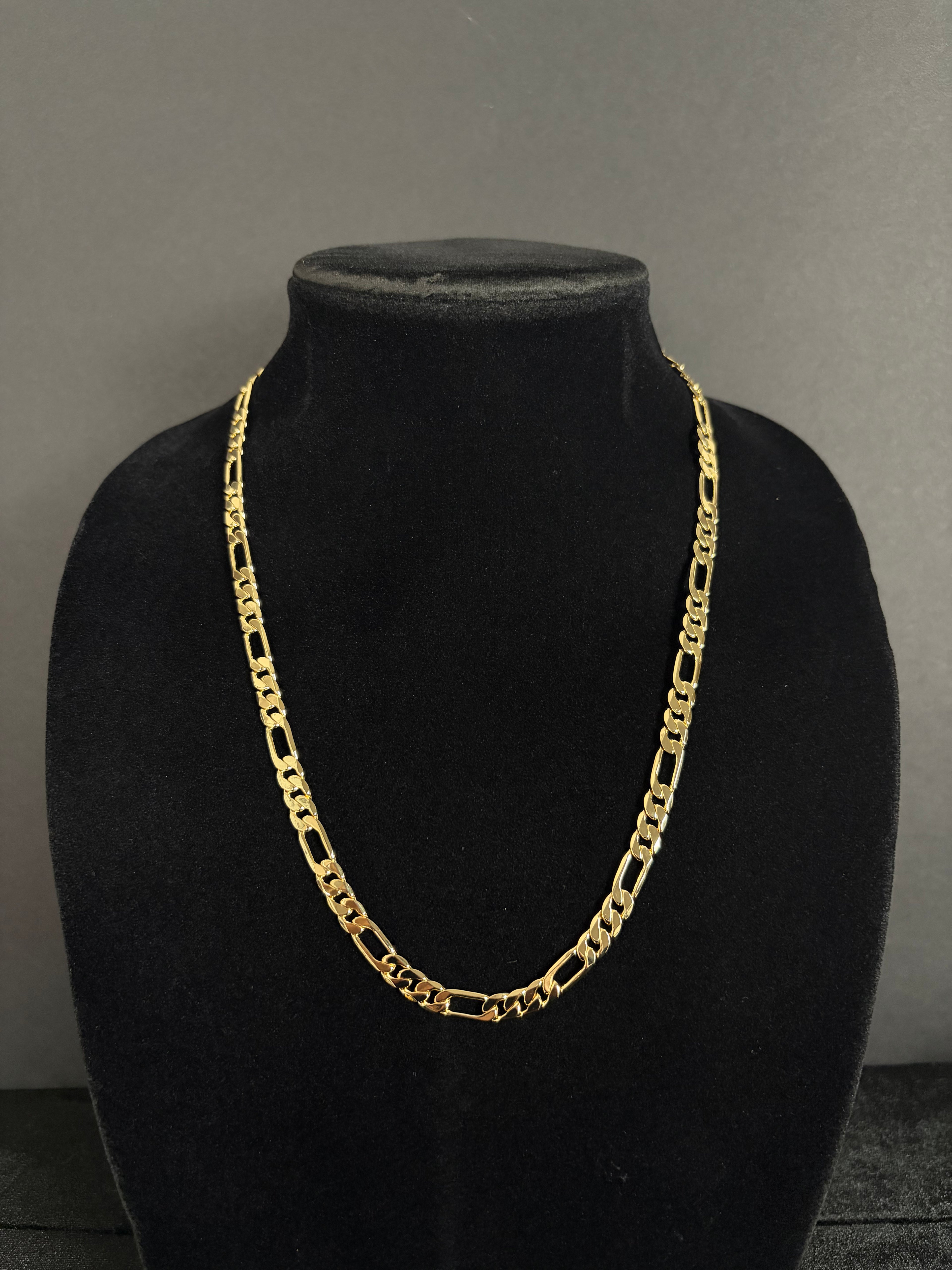 Figaro Chain — 6.2 mm · 14K Laminated Gold; 22 inches; product photograph 1