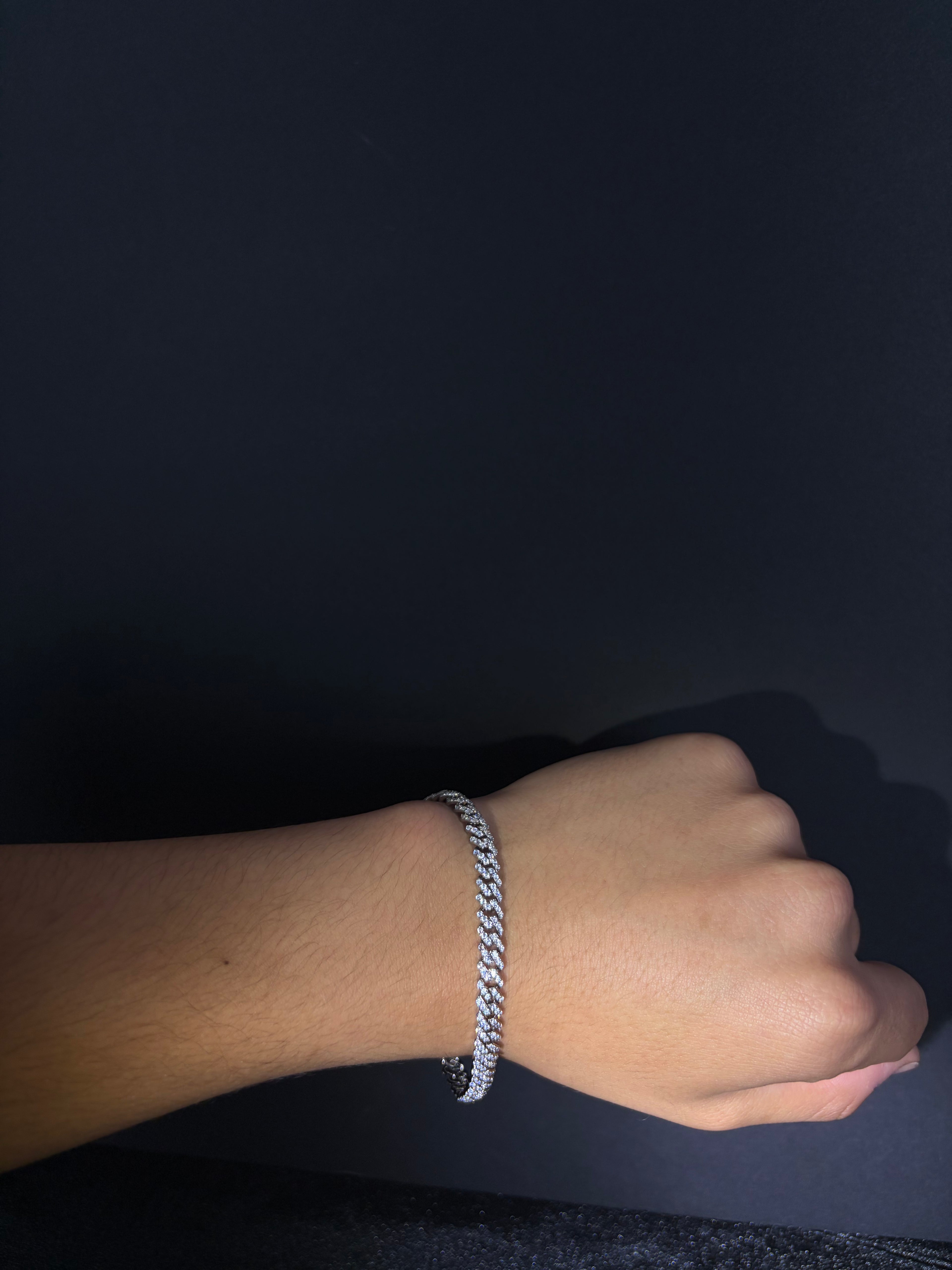 Iced Cuban Bracelet — 6 mm, 8 inches — design and fit detail