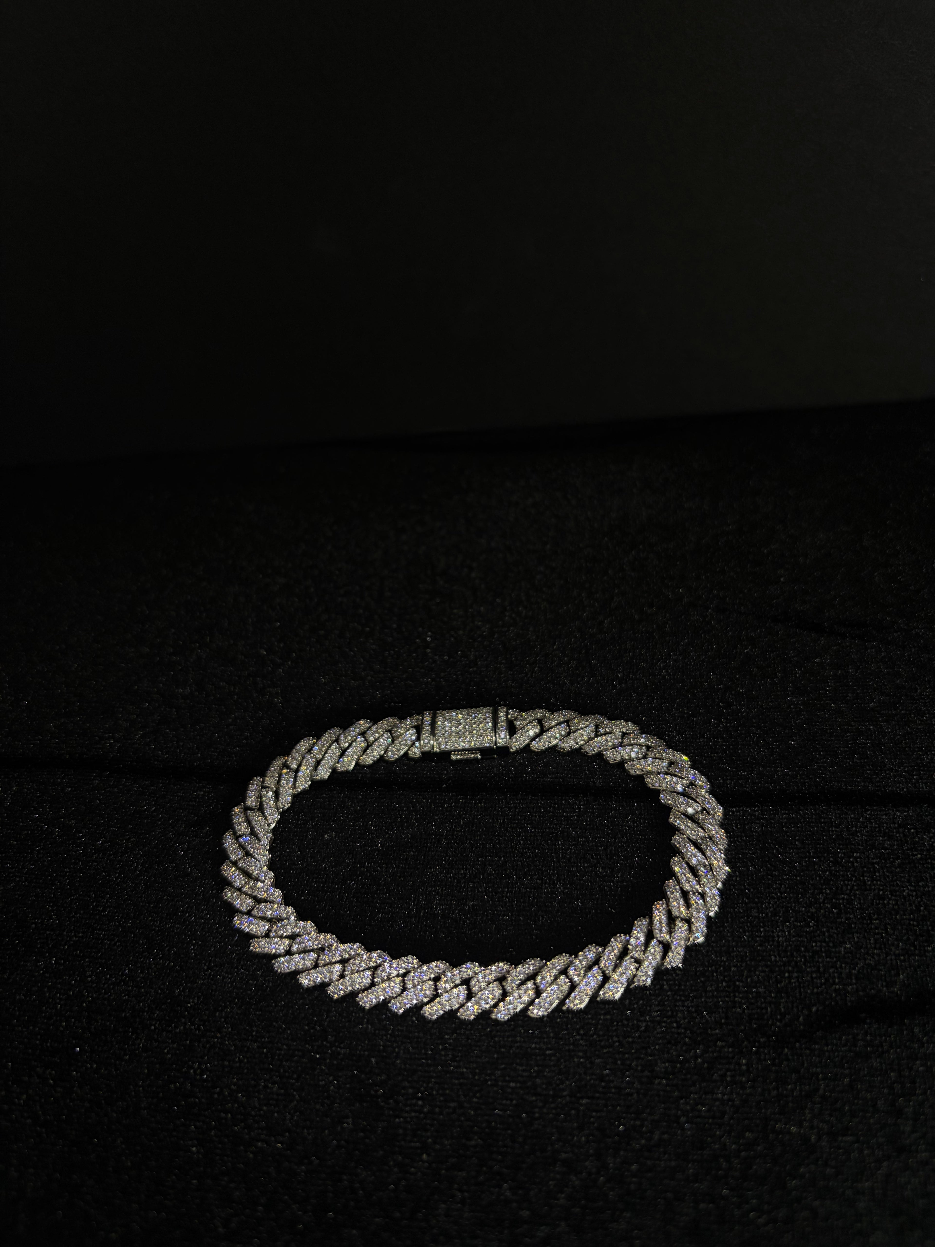 Iced Cuban Bracelet — 8 mm, 8 inches — main product view