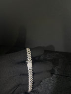 Iced Cuban Bracelet — 8 mm, 8 inches — design and fit detail