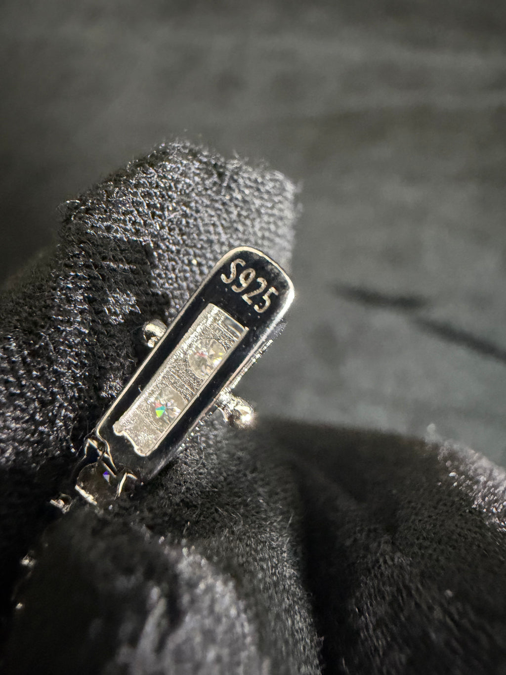 3 mm moissanite tennis bracelet in 925 sterling silver — S925 hallmark