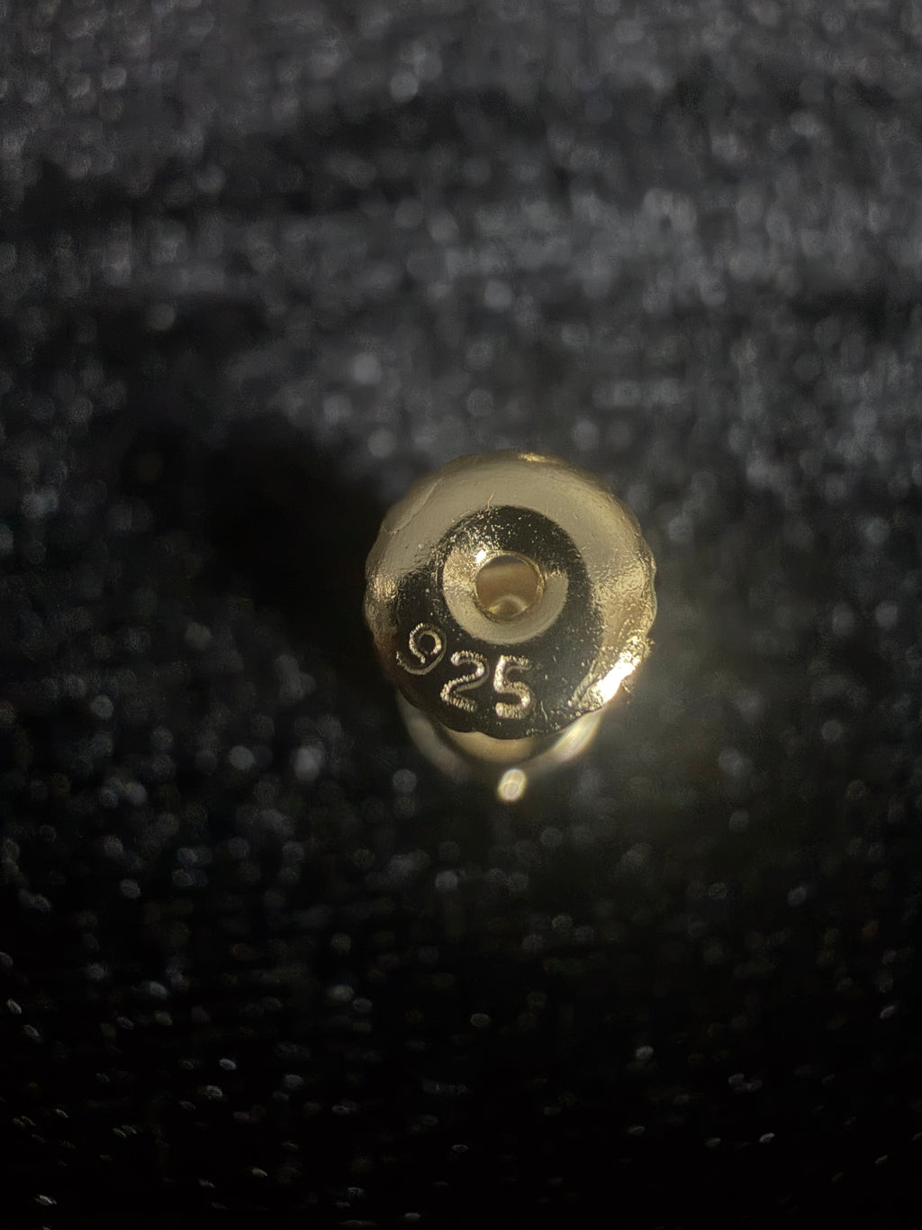 6.5 mm gold-plated sterling silver moissanite studs — 925 hallmark
