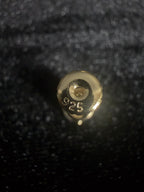 6.5 mm gold-plated sterling silver moissanite studs — 925 hallmark