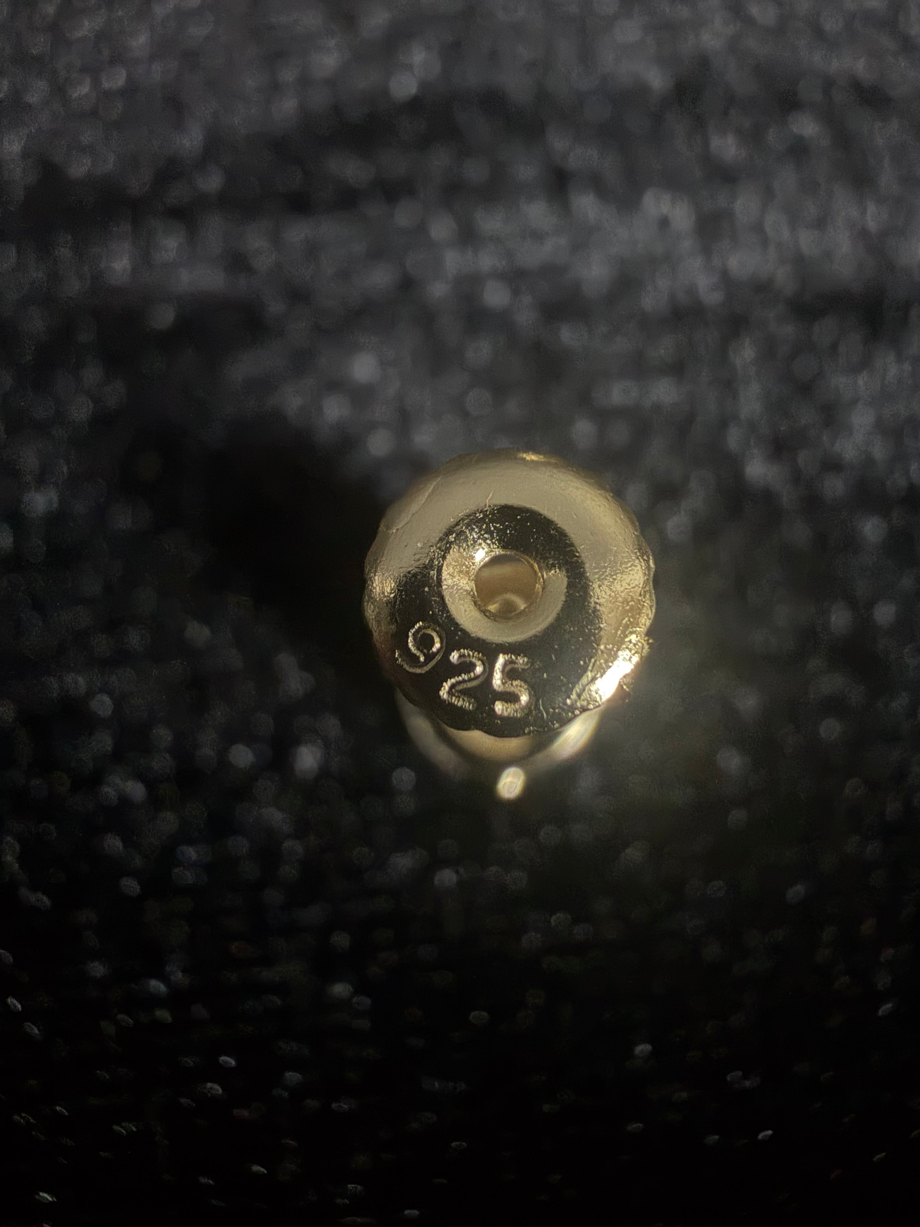 6.5 mm gold-plated sterling silver moissanite studs — 925 hallmark