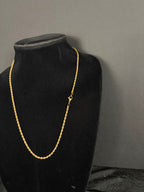 3 mm rope chain in 14K gold PVD-plated stainless steel — detail view 2