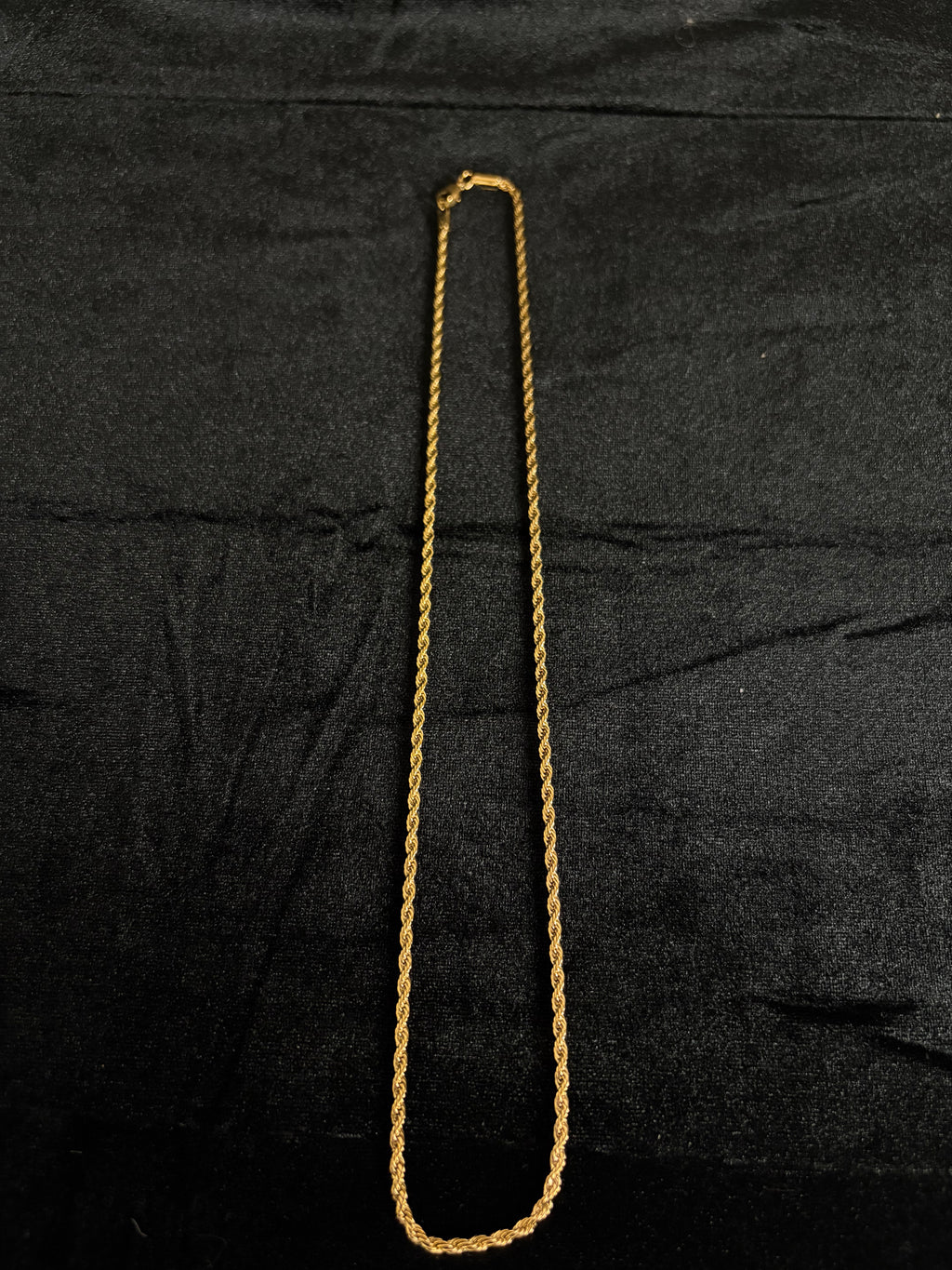 3 mm rope chain in 14K gold PVD-plated stainless steel — detail view 4