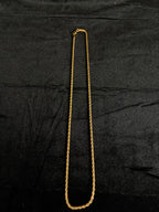 3 mm rope chain in 14K gold PVD-plated stainless steel — detail view 4