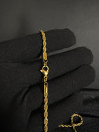 3 mm rope chain in 14K gold PVD-plated stainless steel — detail view 3