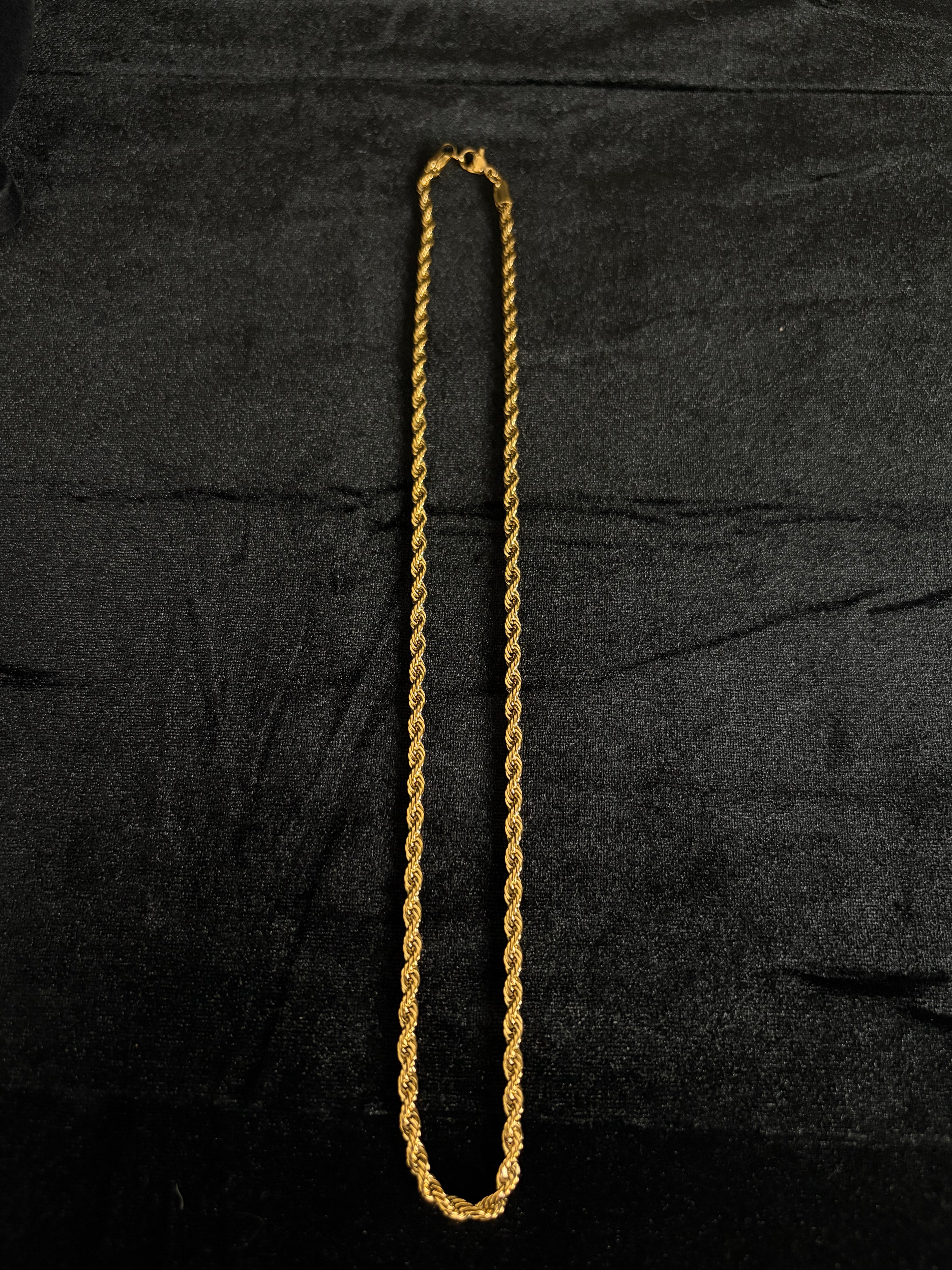 4 mm rope chain in 14K gold PVD-plated stainless steel — detail view 4