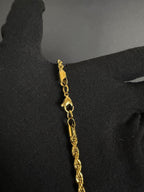 4 mm rope chain in 14K gold PVD-plated stainless steel — detail view 3