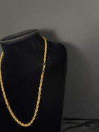 5 mm rope chain in 14K gold PVD-plated stainless steel — detail view 2