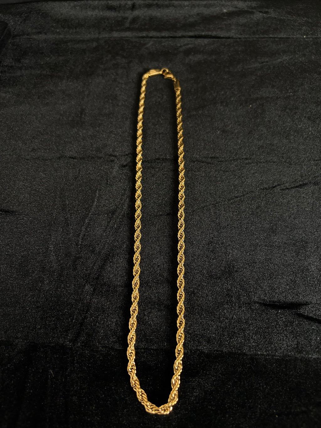 5 mm rope chain in 14K gold PVD-plated stainless steel — detail view 4