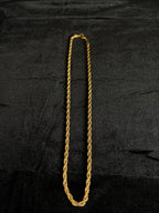 5 mm rope chain in 14K gold PVD-plated stainless steel — detail view 4