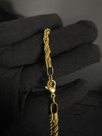 5 mm rope chain in 14K gold PVD-plated stainless steel — detail view 3
