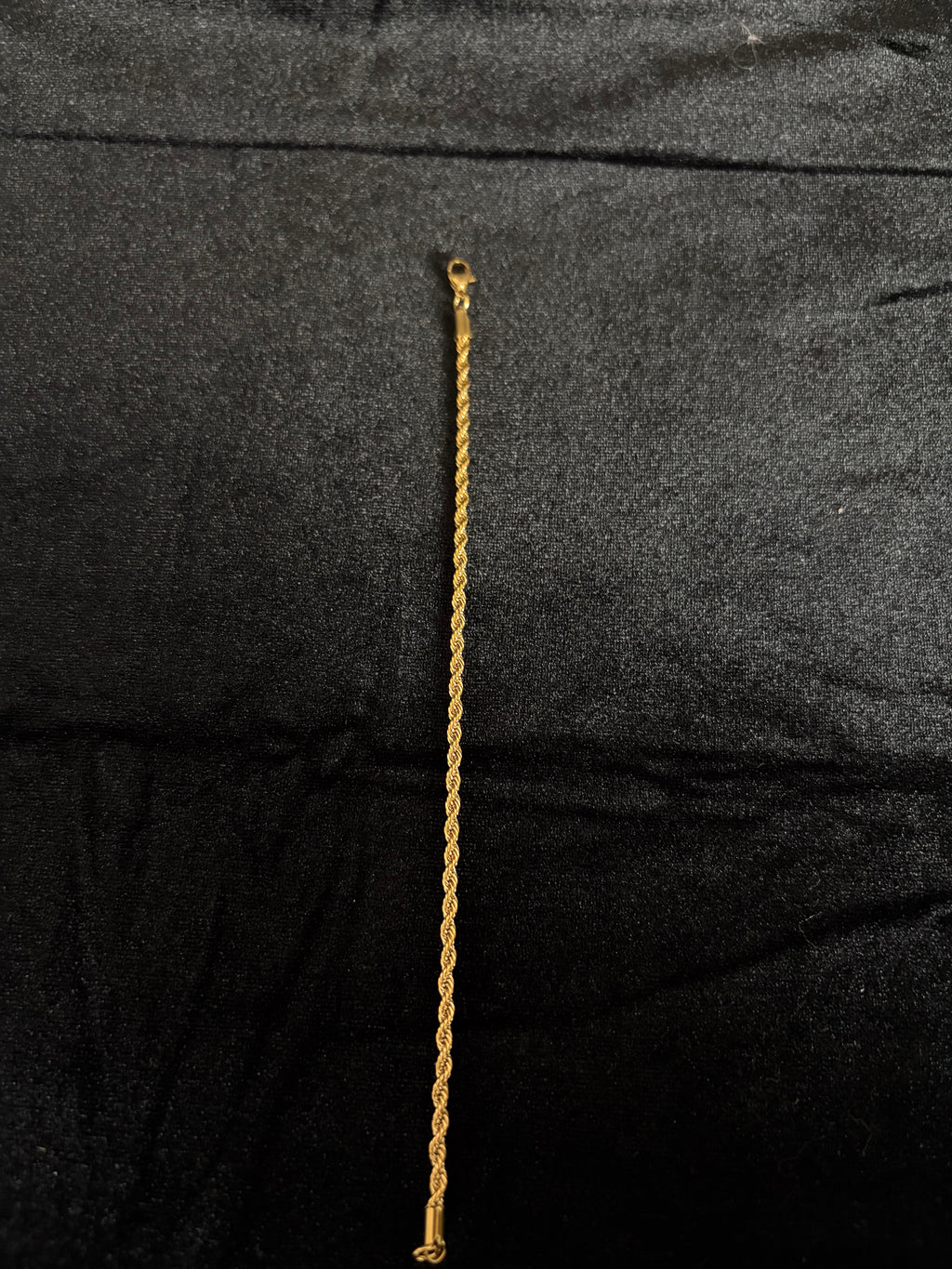 4 mm rope bracelet in 14K gold PVD-plated stainless steel — detail view 3