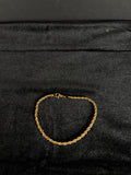 4 mm rope bracelet in 14K gold PVD-plated stainless steel — front view