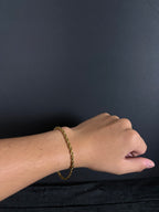 5 mm rope bracelet in 14K gold PVD-plated stainless steel — detail view 2